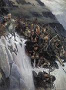 Vasily Surikov March of Suvorov through the Alps painting